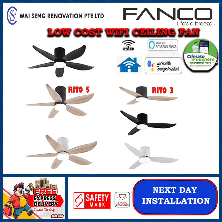 FANCO RITO WIFI CEILING FAN [ ACCEPT CLIMATE VOUCHER ]