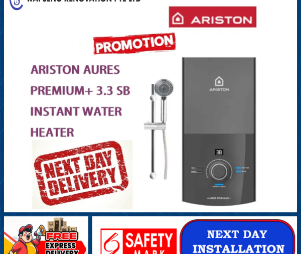 ARISTON AURES PREMIUM+ 3.3 SB INSTANT WATER HEATER / FREE EXPRESS DELIVERY