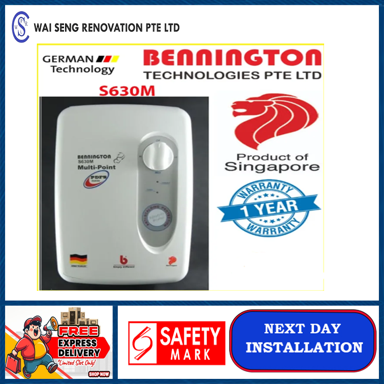 Bennington Heater S630M Multi Point Water Heater | German Technology | Singapore warranty | Express Free Delivery