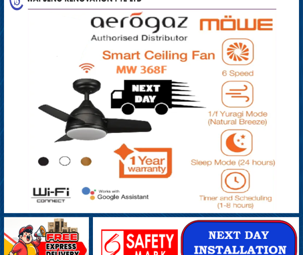 MOWE MW 368F SMART CEILING FAN / FREE EXPRESS DELIVERY