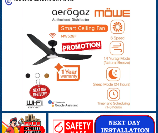 MOWE MW528F SMART CEILING FAN / FREE EXPRESS DELIVERY