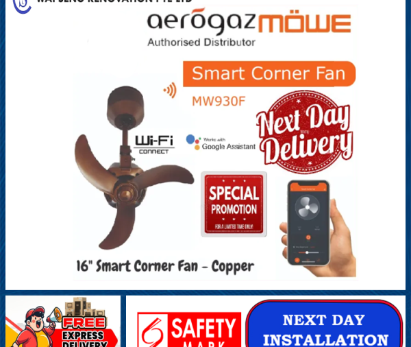 MOWE MW930F SMART CEILING FAN ( COPPER ) / FREE EXPRESS DELIVERY