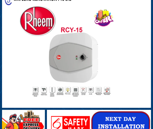 RHEEM RCY 15 Classic Plus Storage Heater | Local Singapore Warranty | Express Free Home Delivery