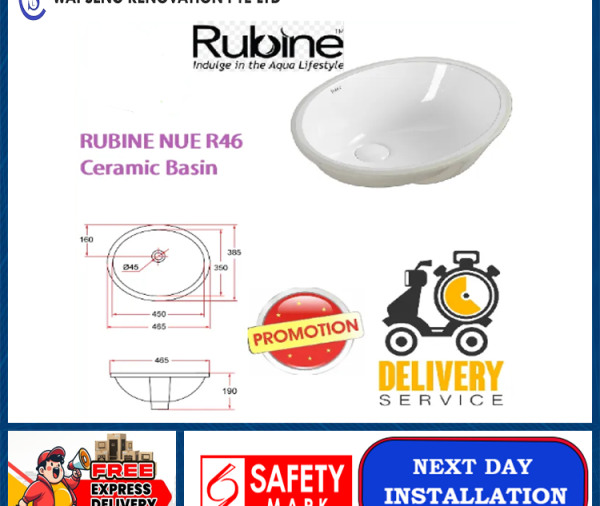 RUBINE NUE R46 Ceramic Basin / FREE EXPRESS DELIVERY