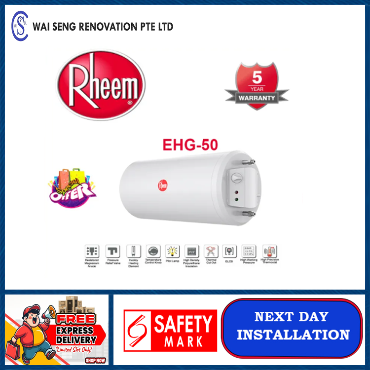 RHEEM EHG-50 STORAGE WATER HEATER | 50 L | AUTHORIZED DEALER | SPECIAL OFFER | FREE DELIVERY