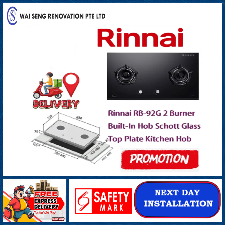 Rinnai-RB-92G-Gas-Cooker-Hob / FREE EXPRESS DELIVERY