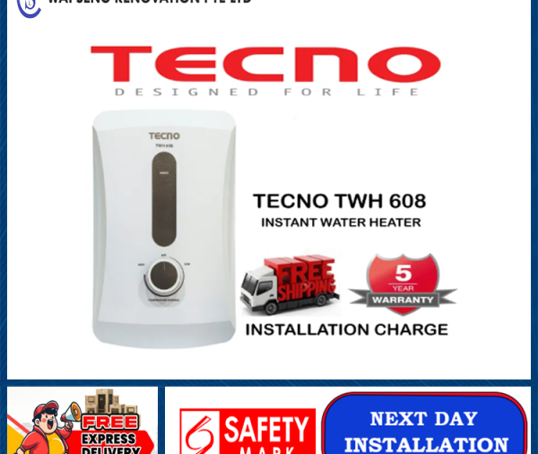 Tecno TWH 608 Instant Water Heater | UK technology | Express Free Delivery | Local warranty
