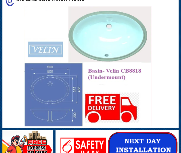 VELIN CB 8818 UNDER COUNTER BASIN | Local Singapore Warranty | Express Free Home Delivery